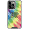 Liquid Blue Tie Dye Peace & Love iPhone 16 Pro Clear Case